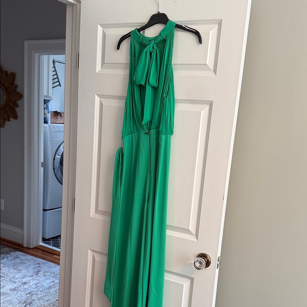 Green Sleeveless Jumpsuit - Picture 5 of 7